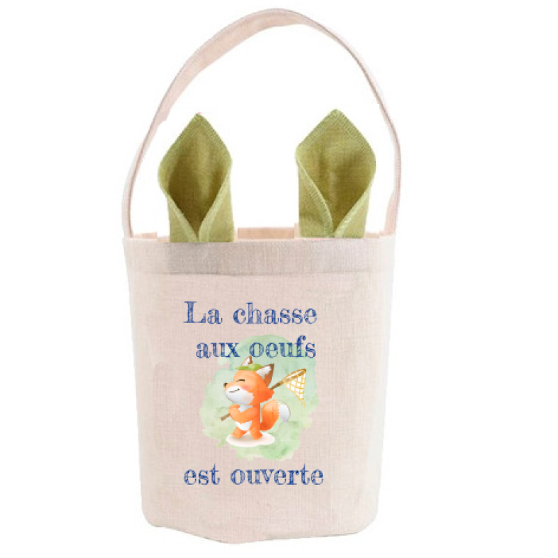 sac écru personnalisé idée cadeau pour paques